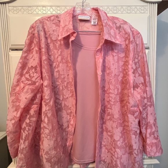 Alfred Dunner Tops - Alfred Dunner Twin Set in Pink, Size 18W.
